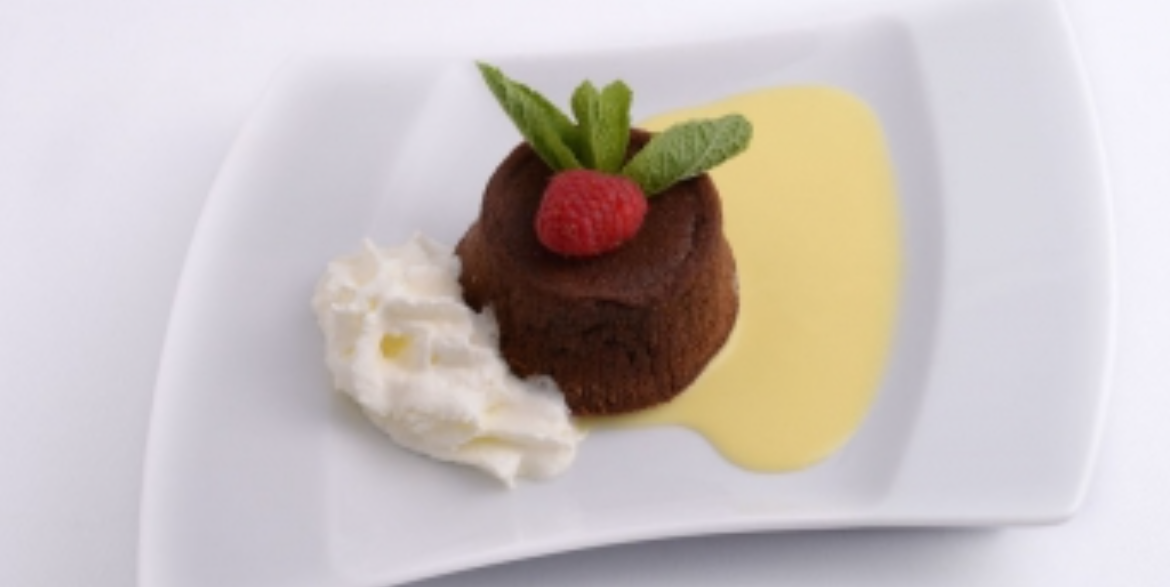 Chocolate fondant white heart